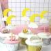 E-ASUM 25PCS Glitter Moon Cloud Cupcake Toppers for Baby Shower kids Birthday Wedding Eid Mubarak Party Cake Decorations