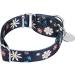 Then Martingal Dog Collars - Adjustable Heavy Duty Soft & Smooth - Elegant Dark Blue Flower for Large/Small Dogs (2.5cm Wide) - Buy Online on GoSupps.com