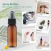 Toureal 30ML Amber Fine Mist Spray Bottle - Set of 12 | Refillable Travel Mister for Cosmetics | Brown - Buy Online on GoSupps.com