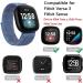 3 Pack Nylon Bands for Fitbit Sense & Versa 3 - Soft Breathable Straps in Black/Cape Code Blue/Seashell - Adjustable Replacement Wristbands for Men and Women - Buy Online on GoSupps.com