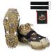 Ykall Crampons Ice Cleats Traction Snow Grips for Boots Shoes Women Men Kids Anti Slip 25 Stainless Steel Spikes Safe Protect for Hiking Fishing Walking Climbing Mountaineering Large