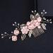 4-Piece Gold Wedding Hair Combs - Pearl & Rhinestone Bridal Hair Accessories for Brides & Bridesmaids - Pink - Buy Online on GoSupps.com