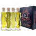 Gift set box & trial set |4 x 100ml oil |Man and woman |Stone mushroom oil - olive oil lime - garlic herbs oil - pasta oil |Fine food set gift box 400ml oil 100 ml (4 Pack)
