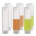OTO 6 Pack Travel Size Plastic Squeeze Bottles for Liquids, 30ml/1 Fl. Oz TSA Approved Makeup Toiletry Cosmetic Containers Translucent