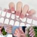 Semi Cured Gel Nail Wraps 22 Pcs Gel Nail Polish Strips for Salon-Quality Manicure Set Nail Wraps Soft Self-Adhesive Gel Nail Stickers (UV/LED Lamp Required) (Pink French) - Buy Online on GoSupps.com