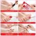 JSRQT 12 Sheets Full Toe Nail Stickers Solid Colors Toe Nail Polish Stickers Red Purple Brown Gel Nail Stickers with Nail File Full Toe Nail Wraps DIY Nail Decor Art Toenails Stickers for Women Girls - Buy Online on GoSupps.com