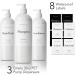 MOIIKKO 32oz Refillable Shampoo and Conditioner Bottles - Pack of 3, White Dispensers with Waterproof Labels - Modern Bathroom Accessories - Buy Online on GoSupps.com