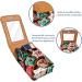 Stylish Leather Lipstick Case & Organizer with Mirror - Mini Lip Gloss Holder Bag with Assorted Cookie Pattern - International Shipping Available - Buy Online on GoSupps.com