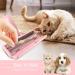 Petory Pet Hair Remover with Self Cleaning Base - Reusable Double Roller Lint Roller for Dog Cat Hair on Couch, Car Seat, Bedding, Clothes, Carpet - Pink - Buy Online on GoSupps.com