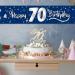 Goldthrock 70th Birthday Cake Decoration - Elegant Topper for Men & Women - Happy 70th Birthday Party Decor - Buy Online on GoSupps.com