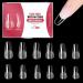 500 pieces of nail tips 10 sizes half-matted coffin nail tips nail tips for nail studios starter DIY artificial nails coffin for gluing nail art starter medium coffin cercueil medium-500pcs