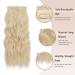 Feshfen Clip-In Hair Extensions - 4PCs 50cm Platinum Blonde Wavy Synthetic Hair 180g Full Head Volume for Women - Buy Online on GoSupps.com