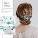 IYOU Princess Green Flower Pearl Hair Comb | Bridal Wedding Headpiece for Girls & Women Elegant Accessories - Buy Online on GoSupps.com