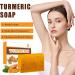 Turmeric Soap Bar for Body & Face - Natural Kojic Acid Collagen Vitamin C Dark Spot Remover for Even Skin Tone Acne Dark Spots Smooth Skin (100g) - Buy Online on GoSupps.com