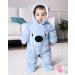 Baby Hooded Flannel Winter Romper | Snowsuit Jumpsuit for Boys & Girls | Feet Covered | 0-3 Months - Buy Online on GoSupps.com