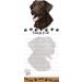 "Chocolate Labrador Magnetic List Pads" Uniquely Shaped Sticky Notepad Measures 8.5 by 3.5 Inches