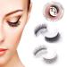 Self Adhesive Eyelashes False Eyelashes No Glue or Eyeliner Needed Reusable Self-Adhesive Eyelashes Soft 3D Eye Beauty Makeup Kit and Easy to Wear(2-Pairs Natural+Thick)