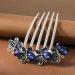Xerling Rhinestone Butterfly Hair Comb | Blue Crystal Wedding Hair Accessory for Bride - Buy Online on GoSupps.com