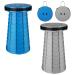 BOWINR 2 Pack Portable Telescopic Stool Collapsible & Retractable Folding Chair for Adults Lightweight Telescoping Foldable Seat Max Load Capacity 600 lbs for Camping Fishing Hiking BBQ Outdoor Indoor Blue&grey