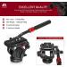 V6 Professional Video Fluid Head Mount for DSLR Cameras & Camcorders - Max Load 17lbs/8kg - Buy Online on GoSupps.com