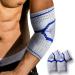 GIRYES Elbow Support Sleeve Non-Slip Elbow Brace Compression Arm Supports for Tennis Elbow Arthritis Tendonitis Joint Pain Moisture Wicking Golfer's Elbow(L 2 Pieces) L Grey