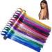 Natuce 4800 piece 12 colors hair lametta strands 120cm hair lametta extension set sparkling shiny hair lametta extensions shiny hair lametta extensions multi-color hair strip