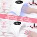 NAILGIRLS 48W UV LED Nail Lamp | Professional Nail Dryer with 3 Timer Settings and Automatic Sensor | Gel Polish Curing Light with LCD Display - White - Buy Online on GoSupps.com