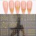 Gold Flowers Nail Stickers Decals - Self-Adhesive 3D Golden Line Supplies for DIY Manicure - Nail Art Decoration for Women and Girls - Buy Online on GoSupps.com
