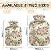 Hot Water Bottle 2L with Vintage Newspaper Roses Cover - Ideal for Pain Relief & Winter Warmth | International Shipping Available - Buy Online on GoSupps.com