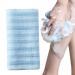 Exfoliant pour le corps deux serviettes en tissu exfoliant pour le corps | Serviette de douche s re et douce pour chambres voyages voyages d'affaires maison Bleu (Blue Stripes)