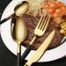 Flatware Sets Tablewellware Black Gold Cutlery Forks Knives Spoons Tableware Set Stainless Steel Cutlery Kitchen Dinnerware Set Stainless Steel (Color : Rose Gold) - Buy Online on GoSupps.com