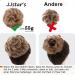 Jjstar 2-Piece Hair Part Rubber Bands | Messy Bun & Updo Hair Ties for Women & Girls - Brunette & Honey Blonde - Buy Online on GoSupps.com