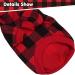 Plaid Dog Hoodie Pet Clothes Sweater with Hat - X-Large Red - Buy Online on GoSupps.com