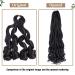 COOKOO 9 Pack 22 French Curl Braids Natural Black Pre Stretched Crochet Braiding Hair | Synthetic Extensions for Boho Box Braids - 1B 22 Inch (Pack of 9) - Buy Online on GoSupps.com