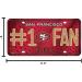 Rico Industries NFL San Francisco 49ers #1 Fan Metal License Plate Tag - 6x11.5 in Team Colors - Perfect for 49ers Fans! - Buy Online on GoSupps.com