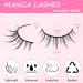 Buy 12mm Manga Lashes - Natural Look Anime Fake Eyelashes Spiky Wispy Faux Mink 5 Pairs for Cosplay - M01 - Buy Online on GoSupps.com