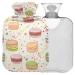 NAANLE SWEET MACARON hot bottle with reference transparent hot water bottle 1l heat bottle for bed hand feet warmer pain relief heat and cold therapy