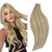 Runature tape extensions real hair blond 60cm long invisible human hair 20 stucco real hair extensions tape blond highlight smooth real hair 50g hair extension tape real hair color #16p22 60.96 cm #16p22