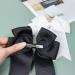 2 Pack 6 inch Bow Hair Clips Large Hair Bow Hair Barrette Clips for Women Girls Black Hair Bows(Black White) - Buy Online on GoSupps.com