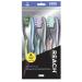 REACH Essentials Toothbrush with Toothbrush Caps, Multi-Zoned Angled Soft Bristles, Contoured Handle, Tongue Scraper, 6 Count (Pack of 1)