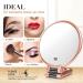 1X 15X Magnifying Makeup Mirror | Double Sided Handheld Mirror | 360 Degree Rotation | Travel Mirror - Buy Online on GoSupps.com