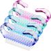 4 Pieces Handle Nail Brush Nail Hand Scrubbing Cleaning Brush Fingernail Brushes Plastic Clean Brush 2.6 x 0.5 x 1.4 Inches (Blue Green Pink Purple)