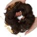 OMGREAT 2PCS Curly Wavy Updo Hair Buns Extensions in Medium Brown - Hair Scrunchies for Women and Girls - Buy Online on GoSupps.com