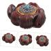 JECOMPRIS Hand-Carved Lotus Flower Statue | Tibetan Buddhist Sandalwood Sculpture | Decorative Office Home Decor - Buy Online on GoSupps.com