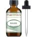 Basil Essential Oil 2 oz 100% Pure Undiluted Therapeutic Grade.