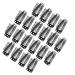 Tinksky 20pcs 10-Teeth Snap-Comb Wig Clips with Rubber for Hair Extension (Black)
