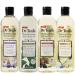 Dr Teal's Mothers Day Bath & Body Oil Variety Gift Set (4 Pack 8.8oz Ea.) - Soothing Lavender Rejuvenating Eucalyptus Ultra Rich Shea Butter & Nourishing Coconut Oil - Essential Oils Hydrate Skin