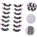 minkissy 7 Pairs False Eyelashes Fluffy Eyelashes Colored Eyelashes Fake Lashes Women Lashes with Color Lash Extension Fake Eyelash Individual Lashes Dense Extend Artificial Fiber - Buy Online on GoSupps.com