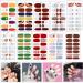 4 Sheets DIY Flower Nail Art Design Rainbow Nail Decals Nail Stickers Nail Art 3D Self-adhesive(Type 1) - Buy Online on GoSupps.com