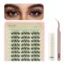 Lash Clusters Kit C Curl Fuller Lash Extension Realistic EyeLash Clusters Upper&Lower Combination Reusable Lash Clusters (12-14.5mm) Beginner-friendly Dense Curled